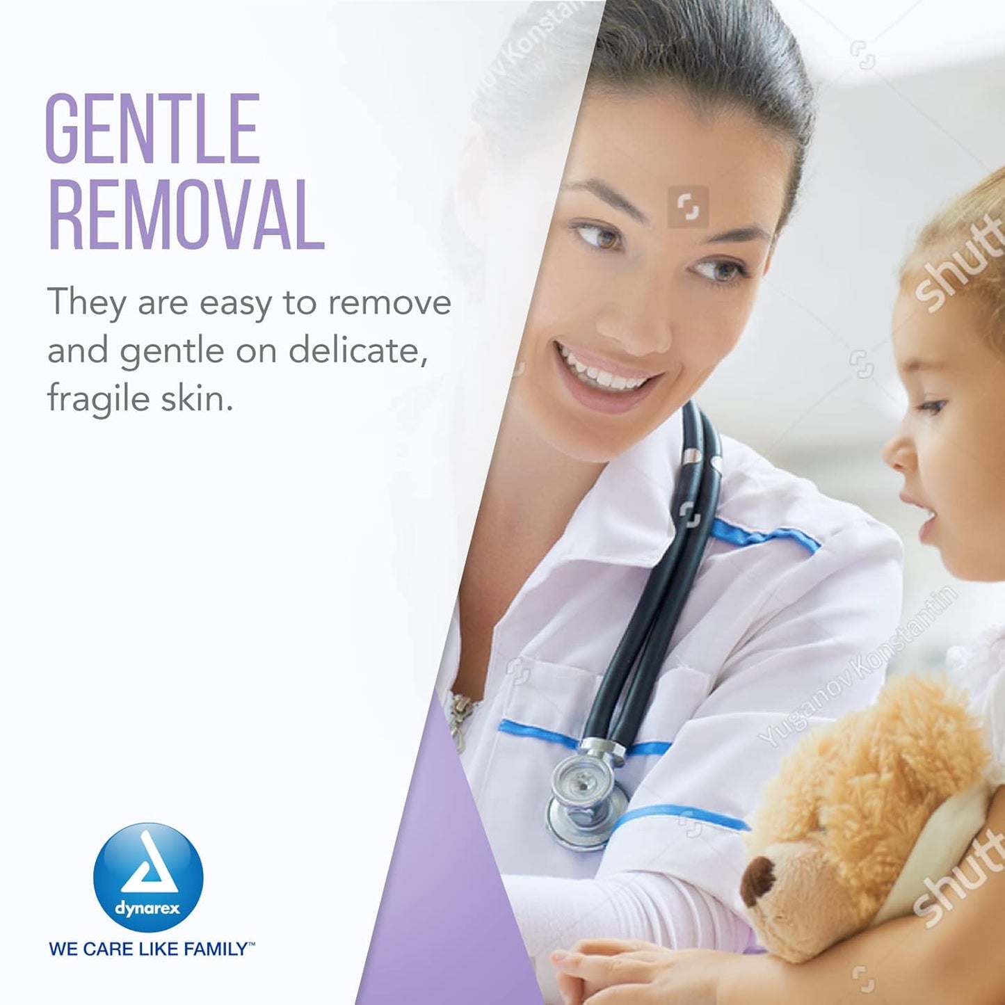 Dynarex SiliGentle - Non-Adhesive Silicone Foam Dressing, 10ea/bx, 12bxs/cs (120 Count)