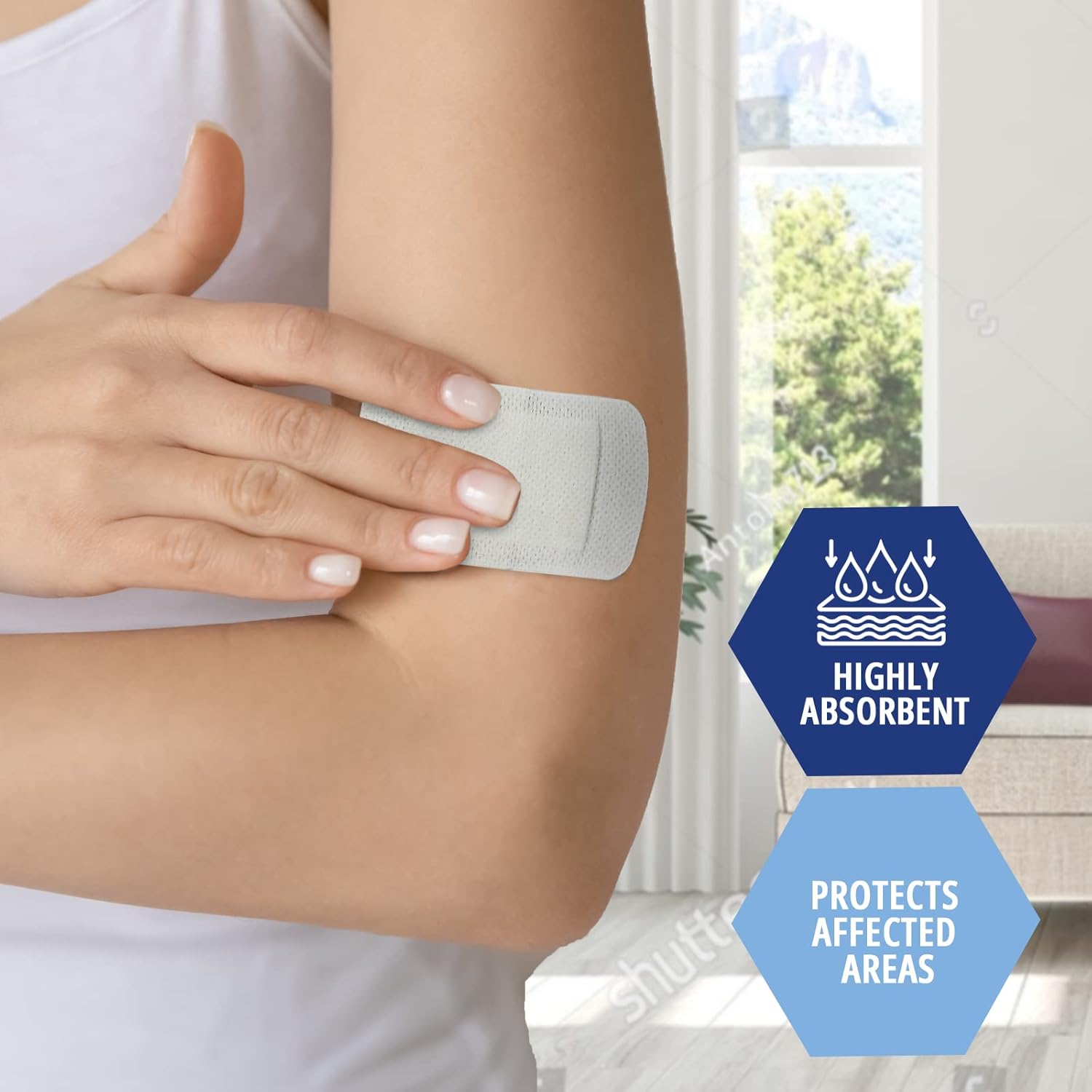 Medpride Bordered Gauze Island Dressing for Wounds First Aid Kit Supplies, 6”x6” 25-Pack, Case of of 6 (150 Count)