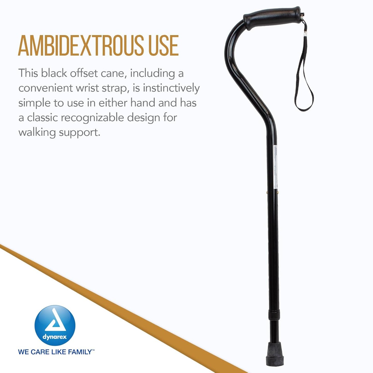 Bari+Max Bariatric Offset Cane, Adult (6 Count)