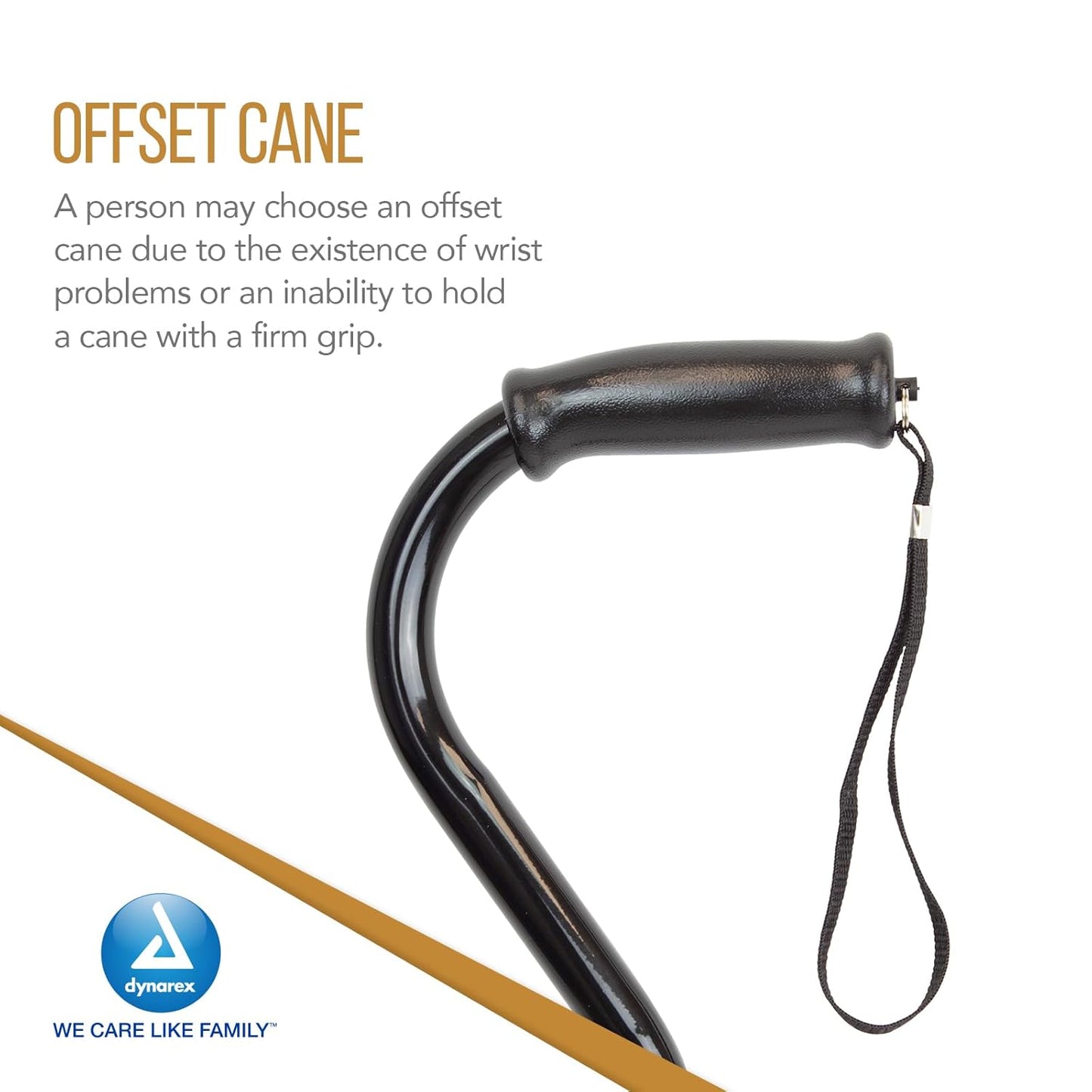 Bari+Max Bariatric Offset Cane, Adult (6 Count)