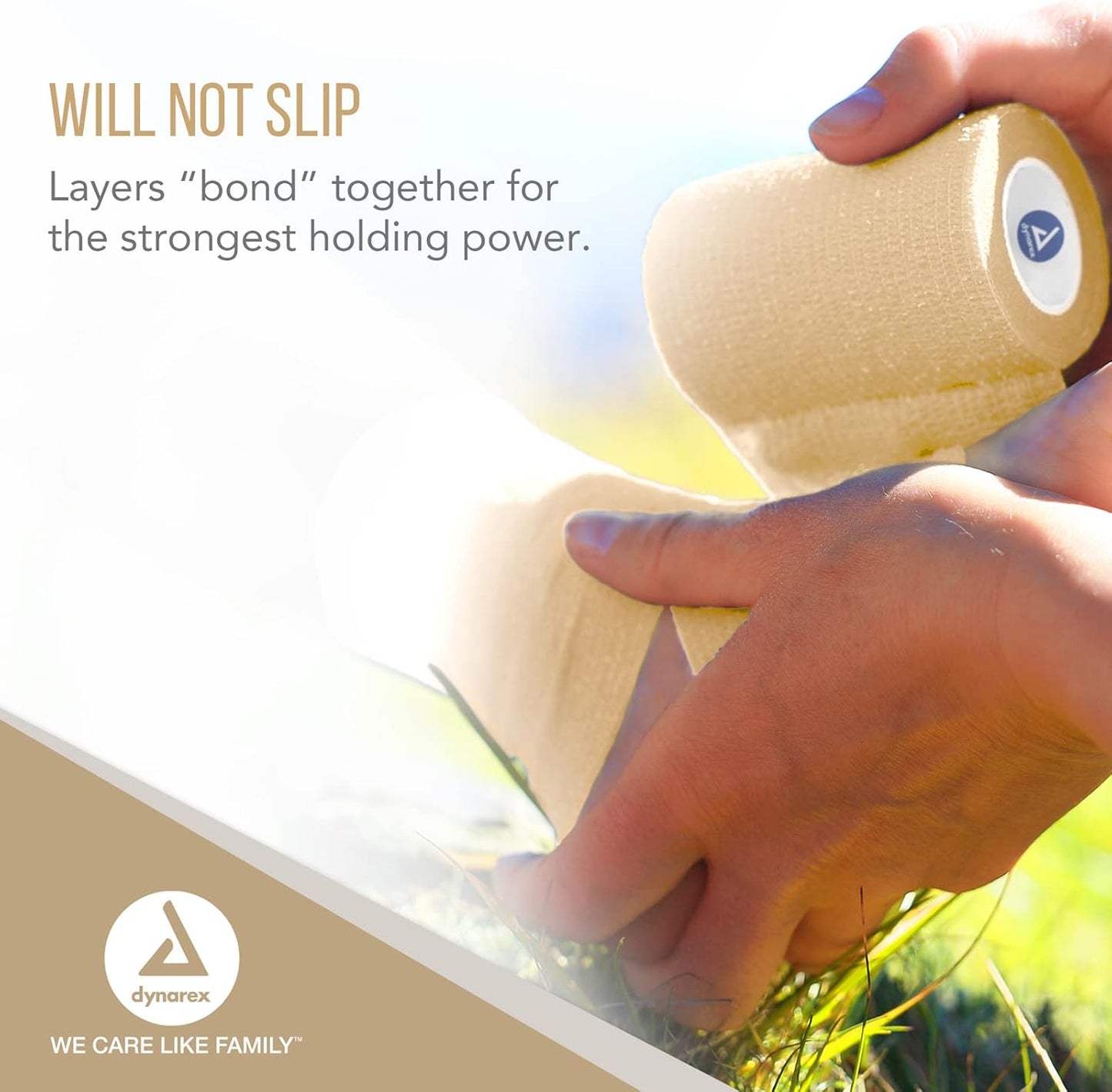 Dynarex Sensi Wrap, Self-Adherent, Tan