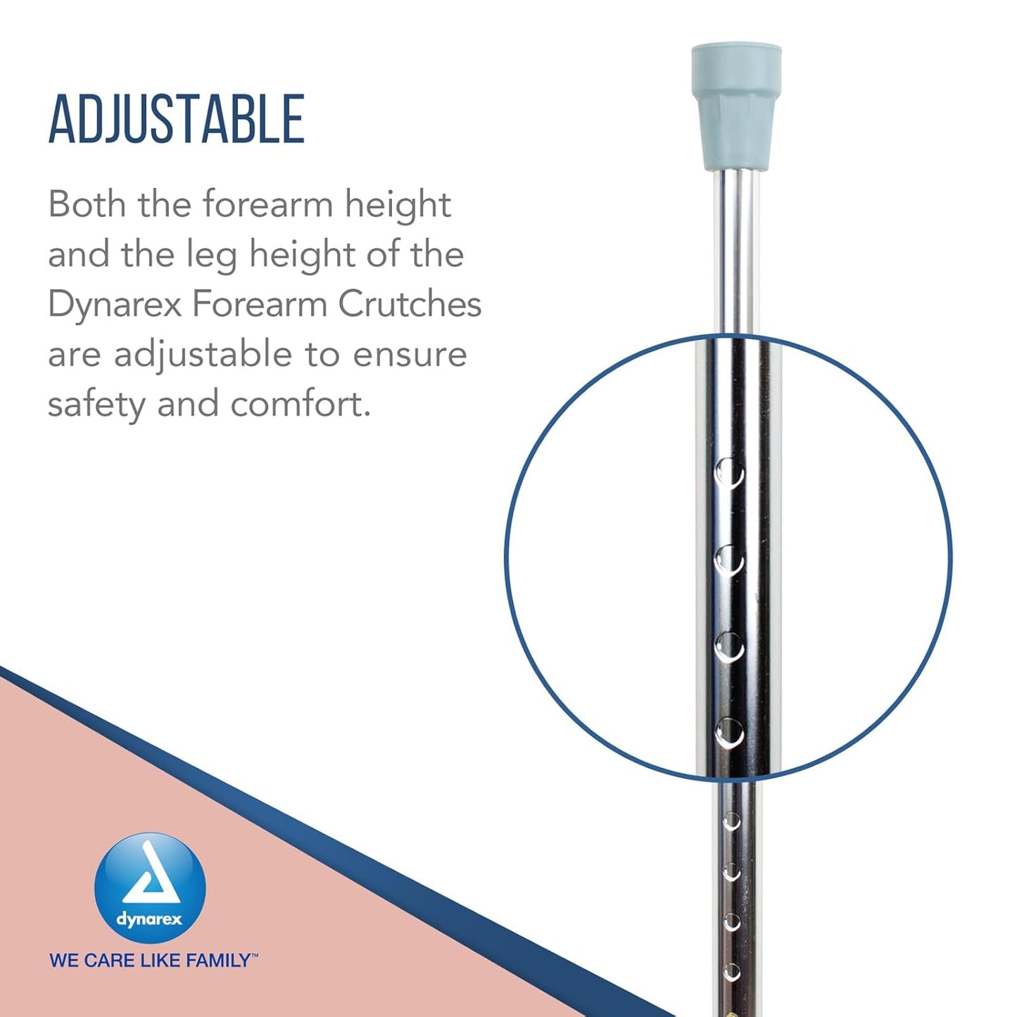 Dynarex Forearm Crutches Pair - Youth, 4'2" - 5'2" 6bx/case (6 Pairs)