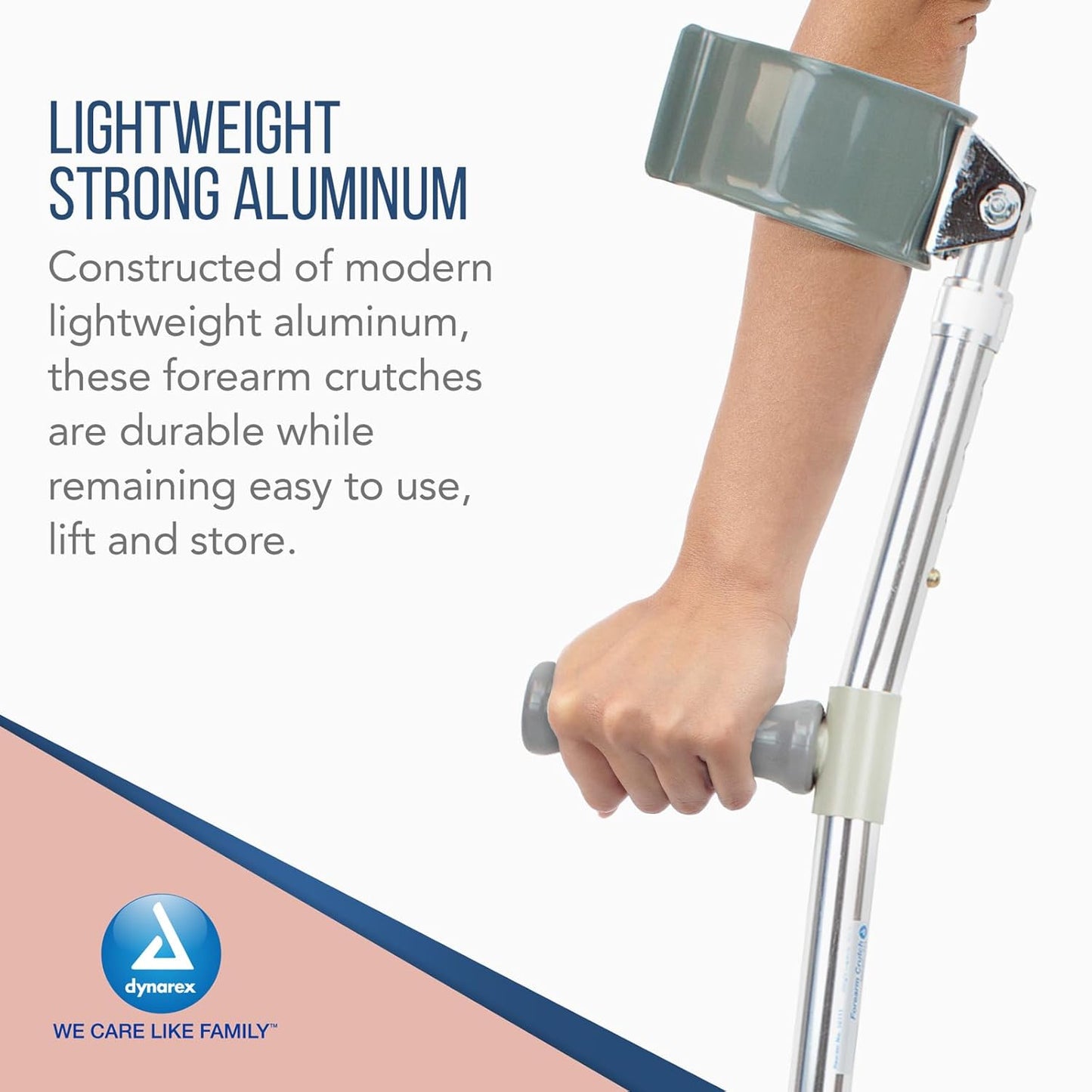 Dynarex Forearm Crutches Pair - Youth, 4'2" - 5'2" 6bx/case (6 Pairs)