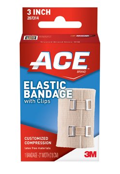 3M™ ACE™ Elastic Bandage 3M™ ACE™ 3 Inch Width Clip Detached Closure Tan NonSterile Standard Compression