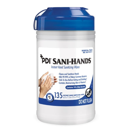 Sani-Hands Hand Sanitizing Wipe Sani-Hands 135 Count Ethyl Alcohol Wipe Canister
WIPE, SANI-HANDS ALC (135/CN 12/CS)