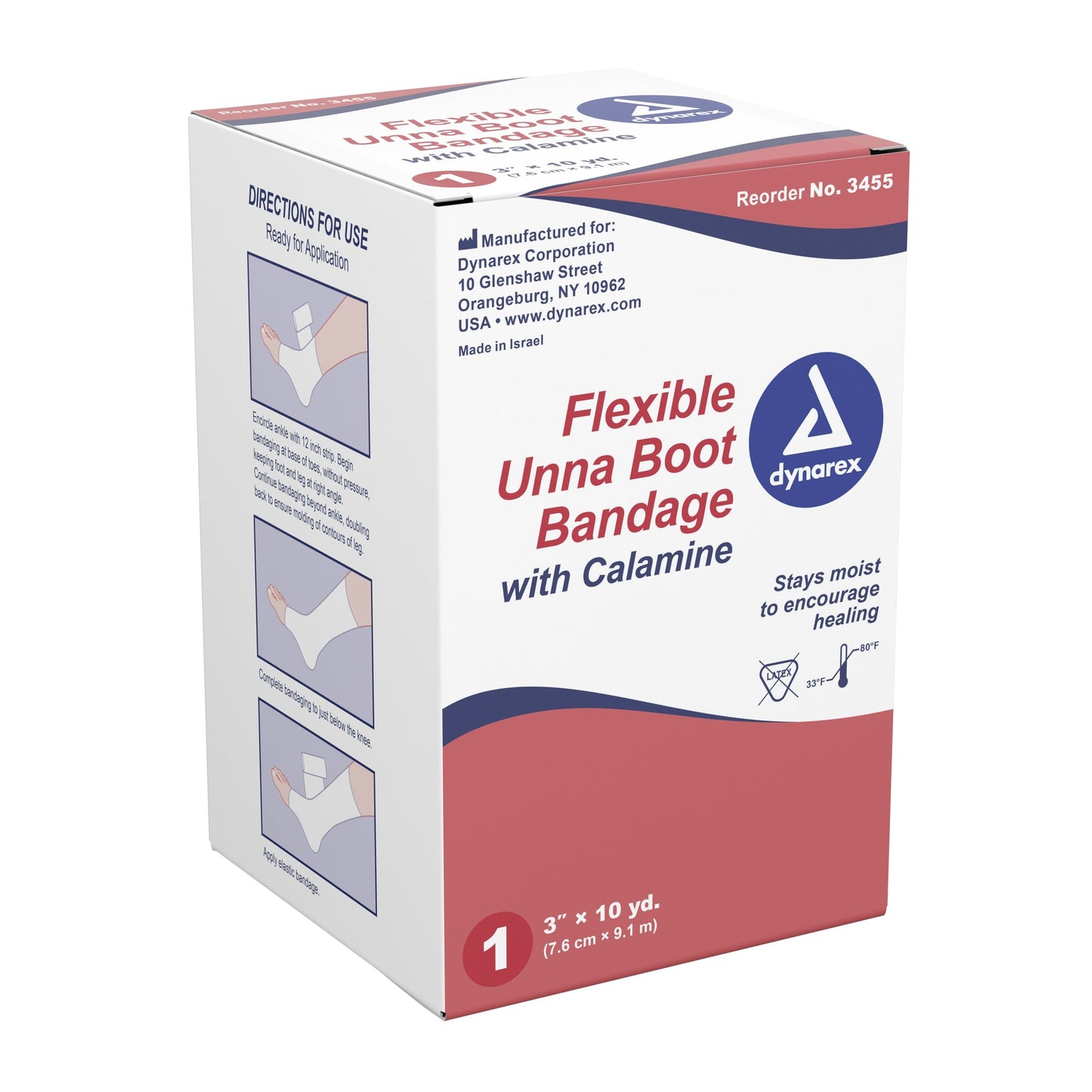 Dynarex Unna Boot Bandages w/ Calamine - 12ea/cs (12 Count)