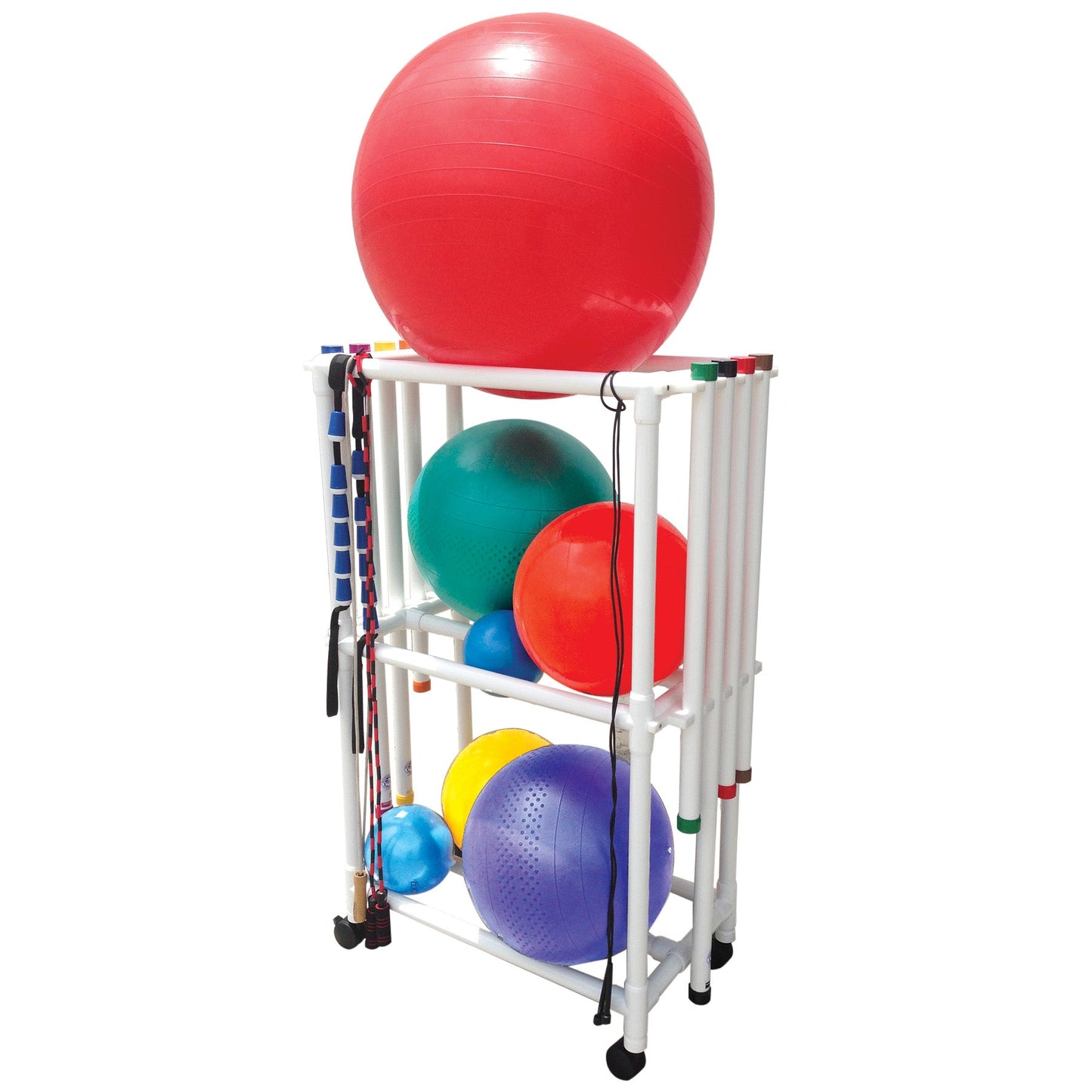 MJM International 7012 Ball rack and weight bar mobile combo cart