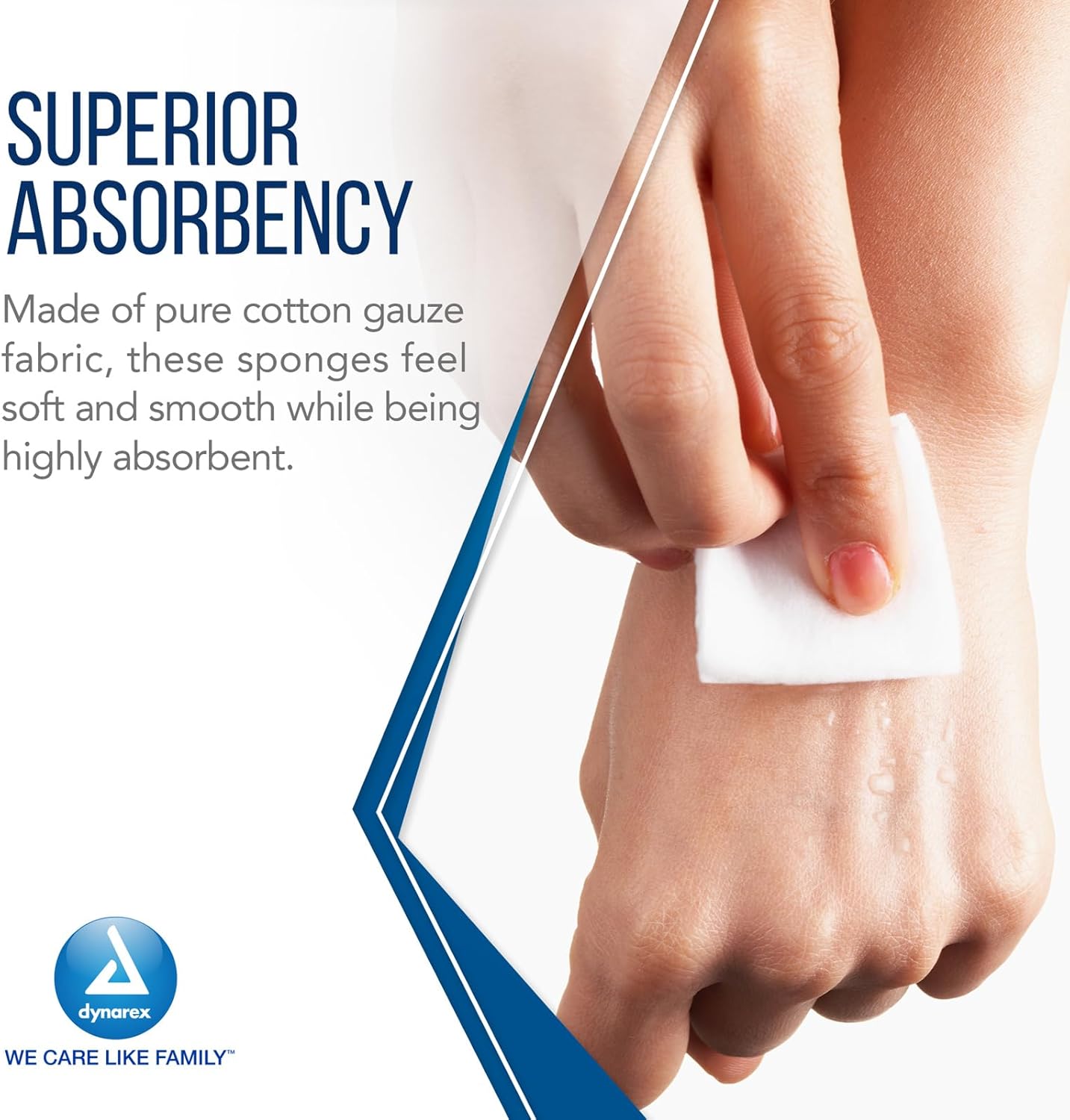 Dynarex Surgical Gauze Sponge, 2" x 2" 8 Ply, 200ea/bx, 25bxs/cs (5000 Count)