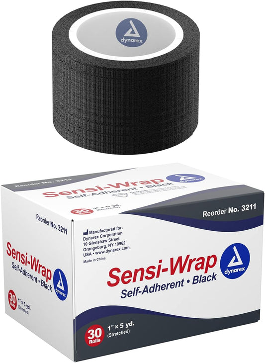 Dynarex Sensi Wrap, Self-Adherent, Black