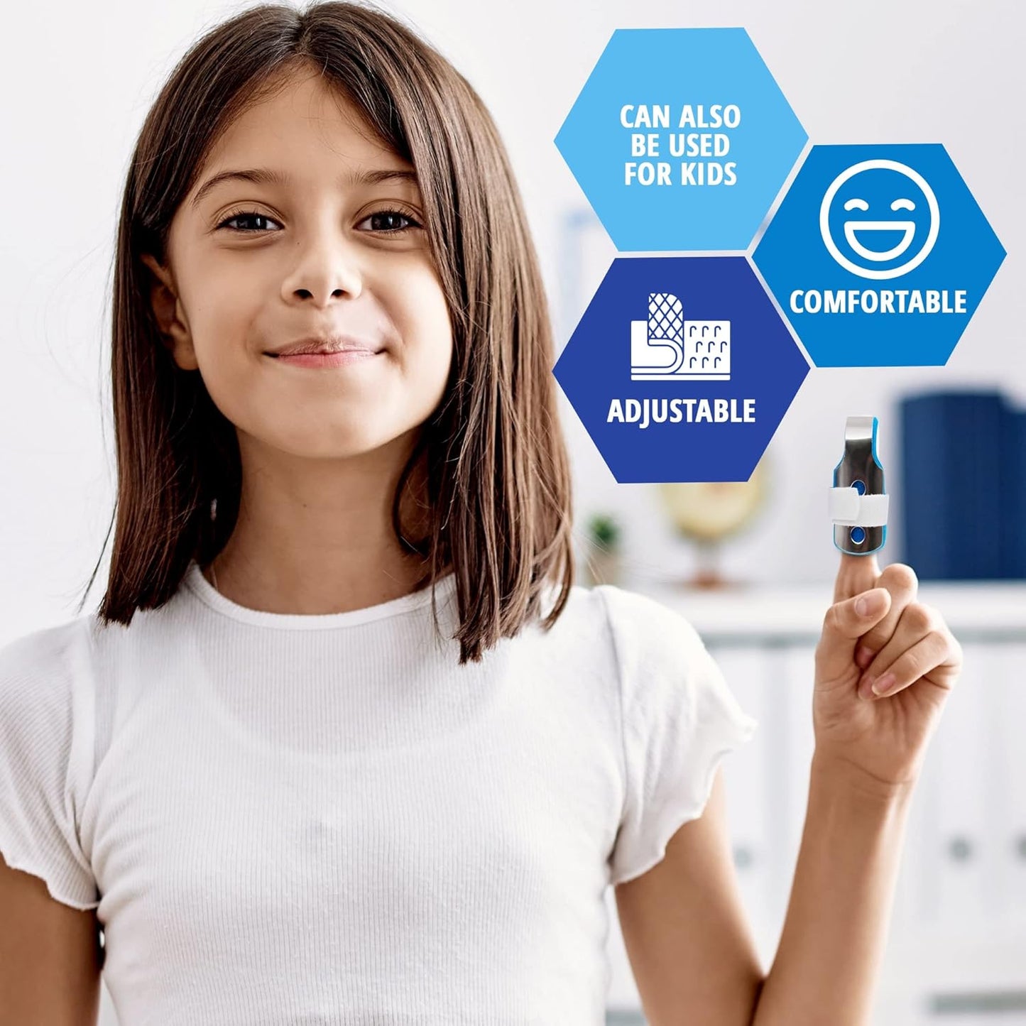 MedPride Finger Splint - S,M,L - 3 Size/pack - 6/box, Case of 12 (216 Count)