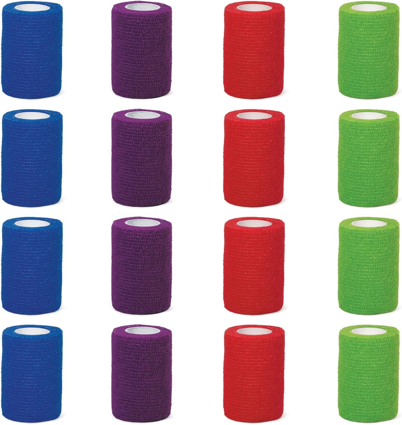 Medpride Self-Adherent Wrap, 3"x5" yds. - Rainbow - Latex Free - 16 rolls/Box, Case of 16 (256 Count)