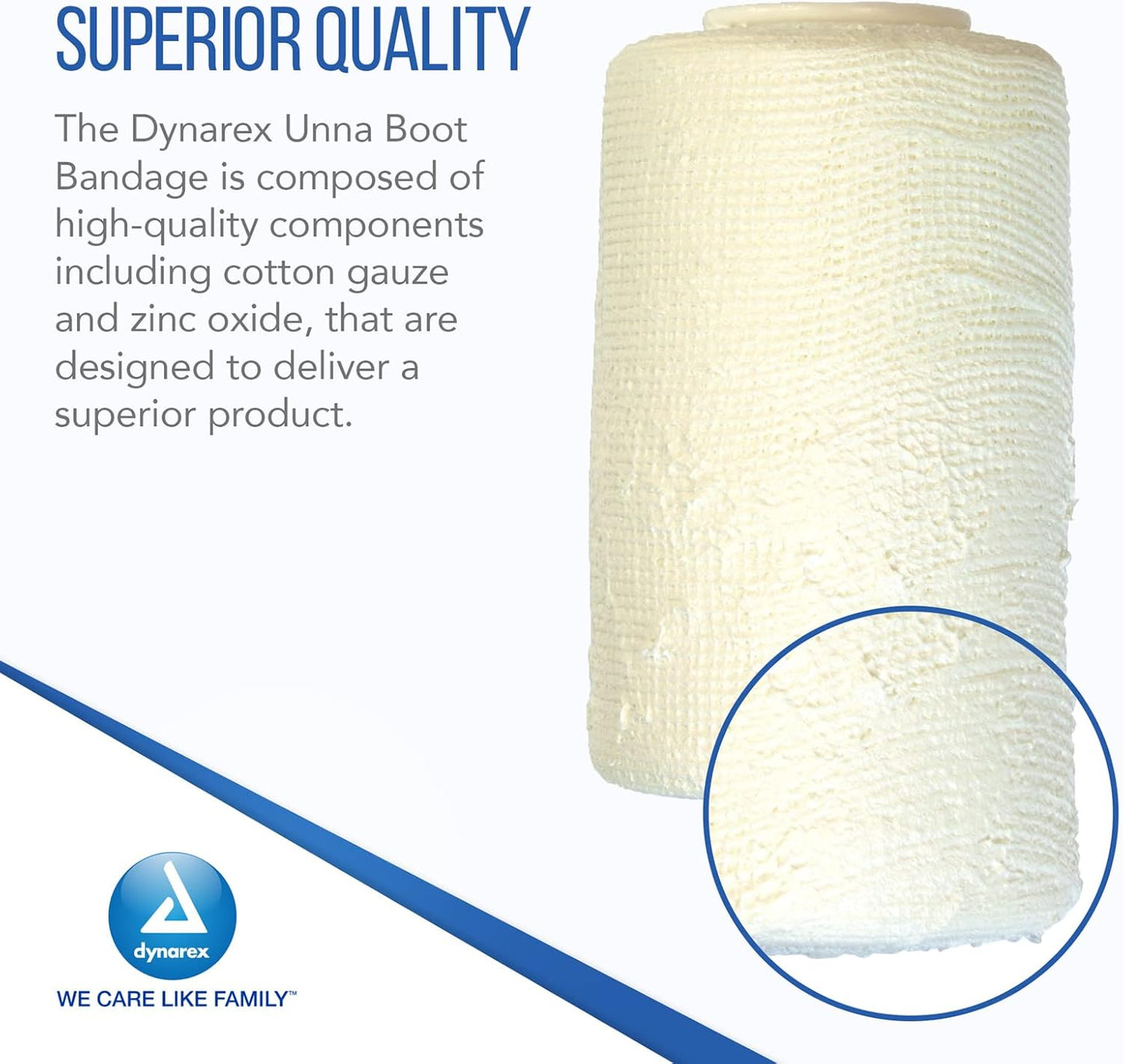 Dynarex Unna Boot Bandages Without Calamine - 12ea/cs (12 Count)
