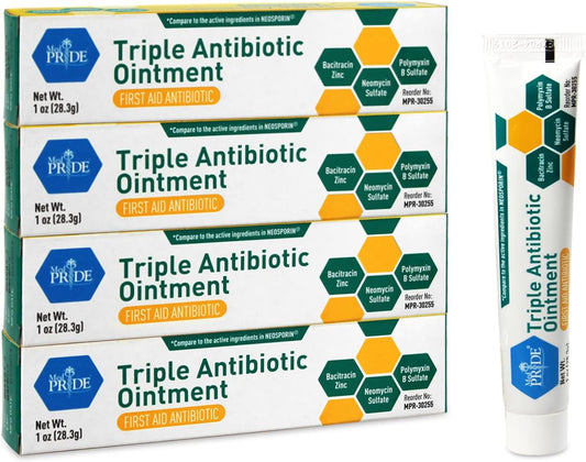 MedPride Triple Antibiotic Ointment - 1oz. Tubes - Indv. Boxed - Case of 72
