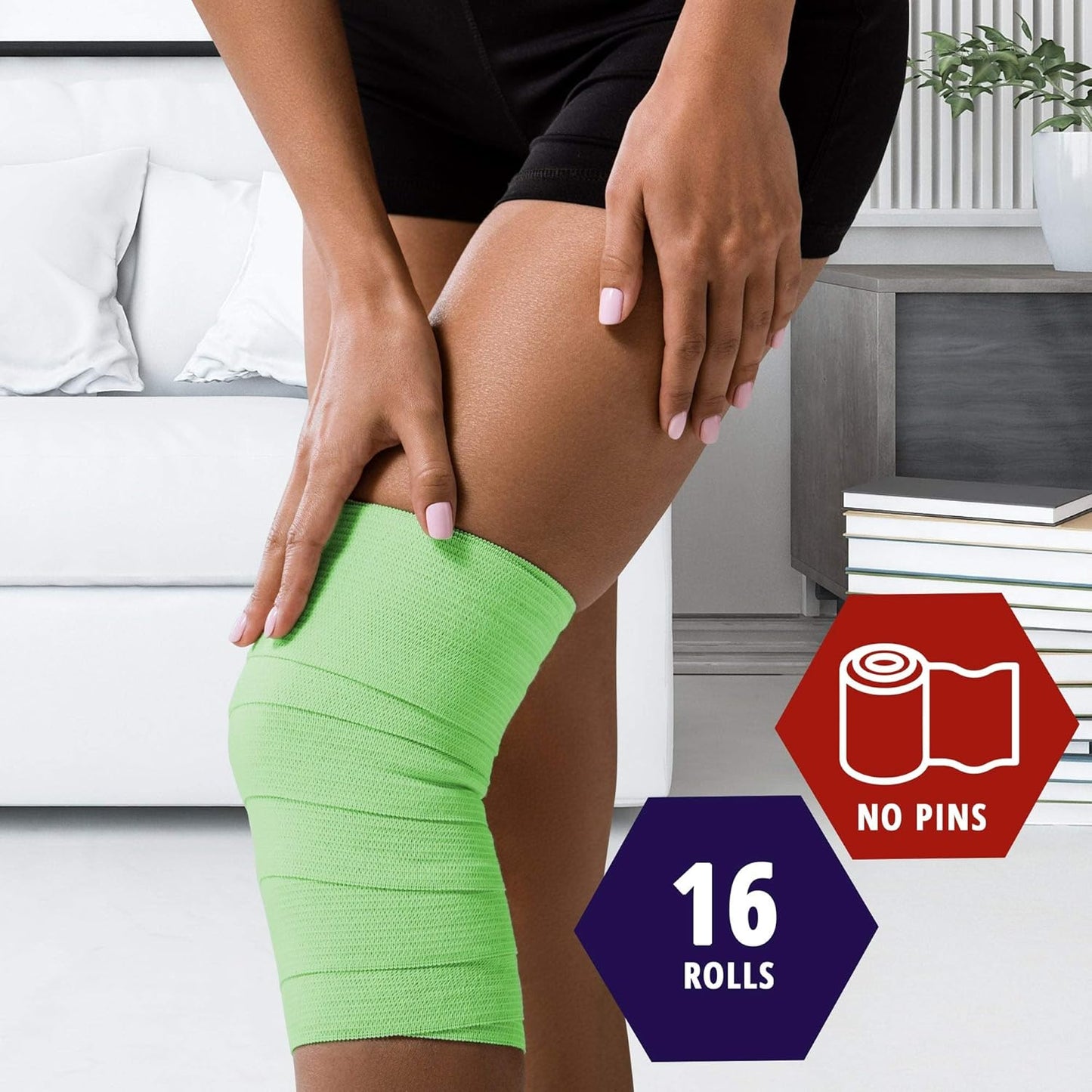 Medpride Self-Adherent Wrap, 2"x5" yds. - Rainbow - Latex Free - 16 rolls/Box, Case of 20 (320 Count)