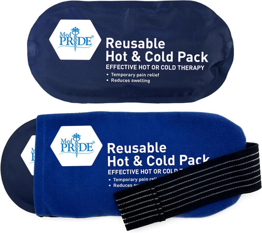 MedPride Reusable Hot and Cold Packs Set - 10.4" x 5.3" w/Sleeve & Belt - 24 bxs/cs.