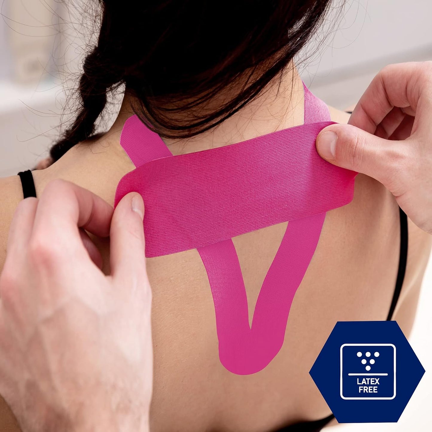 MedPride Kinesiology Tape – Pink 2”x5M Latex-Free Athletic Tape for Pain Relief, Injured Muscle Support, 24/Box, Case of 6 (144 Count)