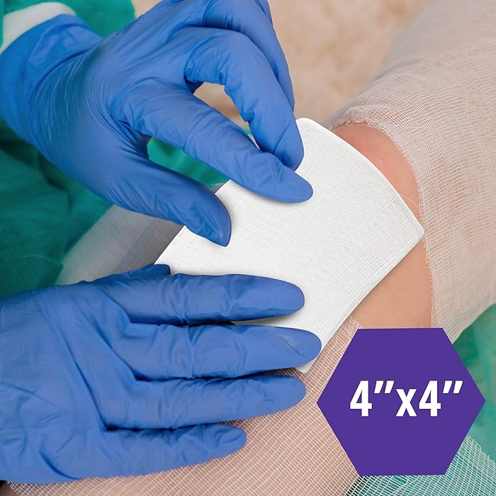 Medpride All Gauze Surgical Sponge Non-Sterile - 4”x 4”, 16-ply Extra Absorbent Sponges, 200/Box, Case of 10 (2,000 Count)