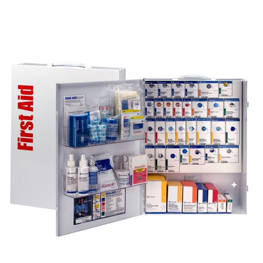 First Aid Only 150 Person XL Metal SmartCompliance Food Service First Aid Cabinet Without Medications