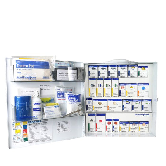 First Aid Only SmartCompliance Large ANSI B Metal First Aid Cabinet Without Medications For General Business