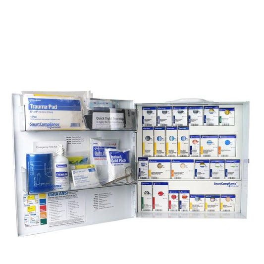 First Aid Only SmartCompliance Large ANSI B Metal First Aid Cabinet Without Medications For Food Service