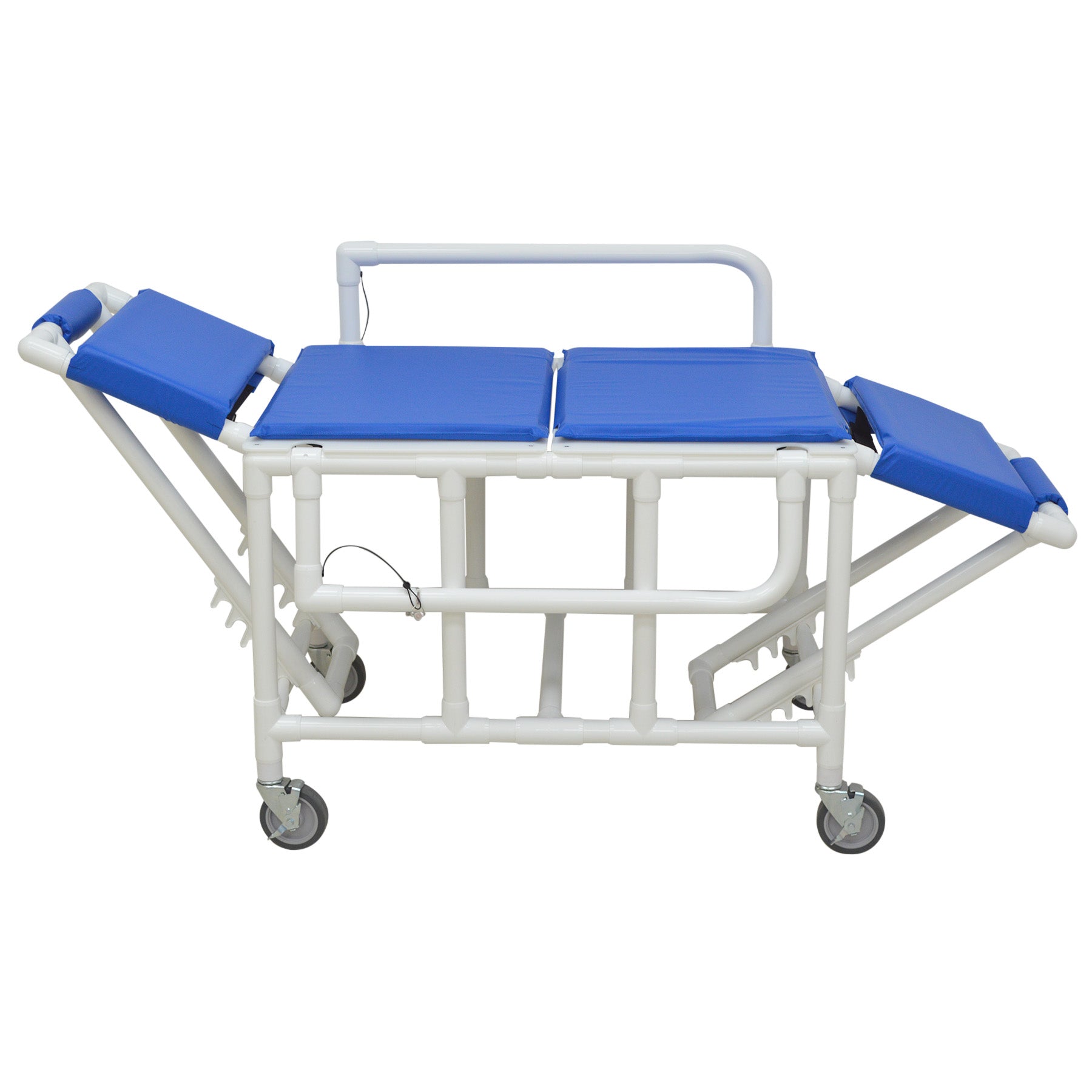 MJM International 920FDPAD Shower gurney with fold down head and foo