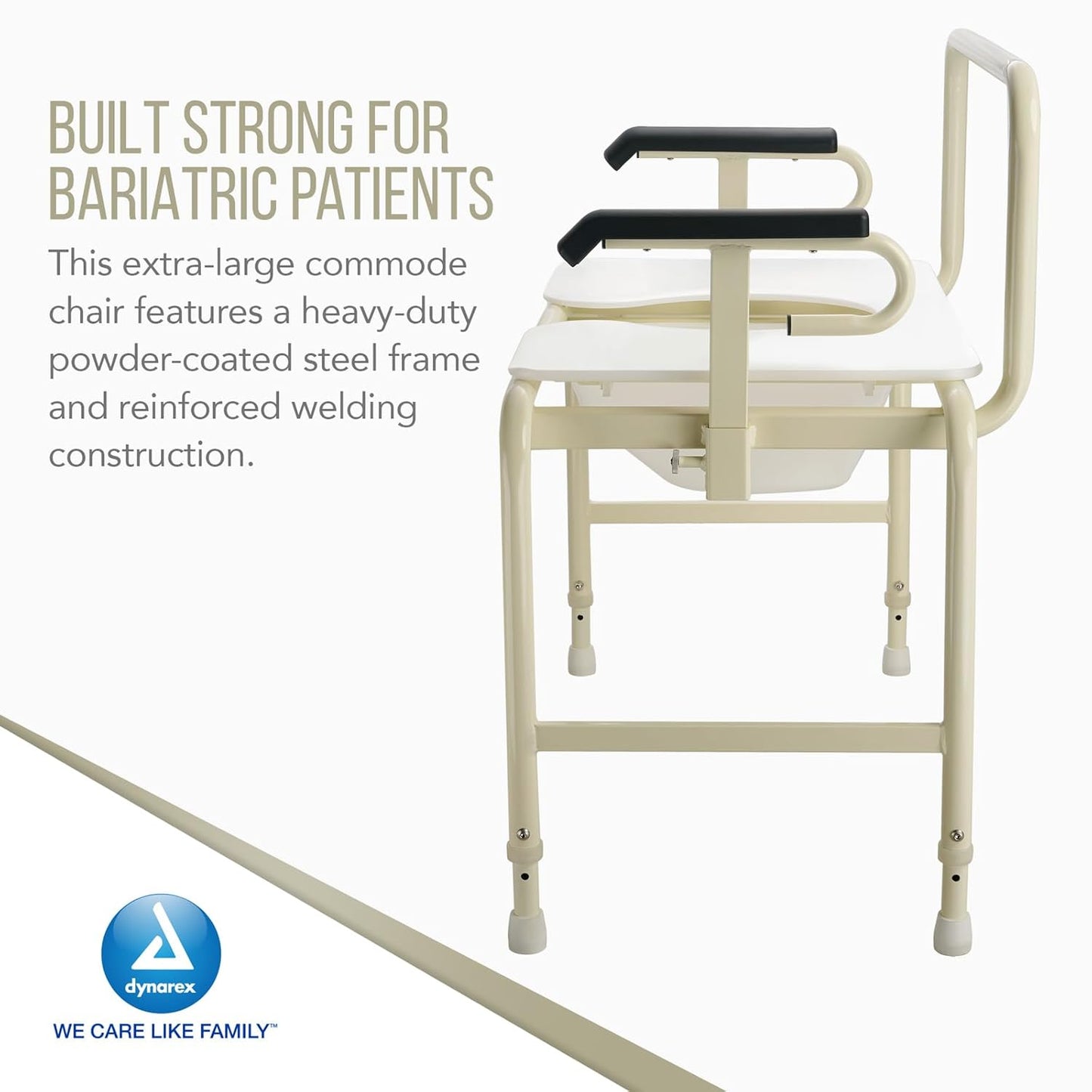 Dynarex Bariatric HD Drop Arm Commode