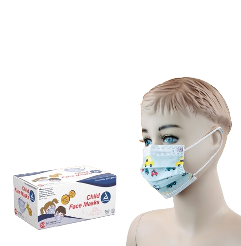 Dynarex Child Face Mask - 50ea/bx, 12bxs/cs (600 Count)