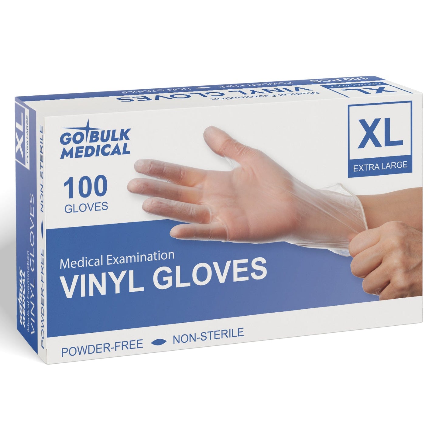 Vinyl Gloves Case of 1000 4.3 mil Thick Powder-Free Heavy Duty Disposable Gloves