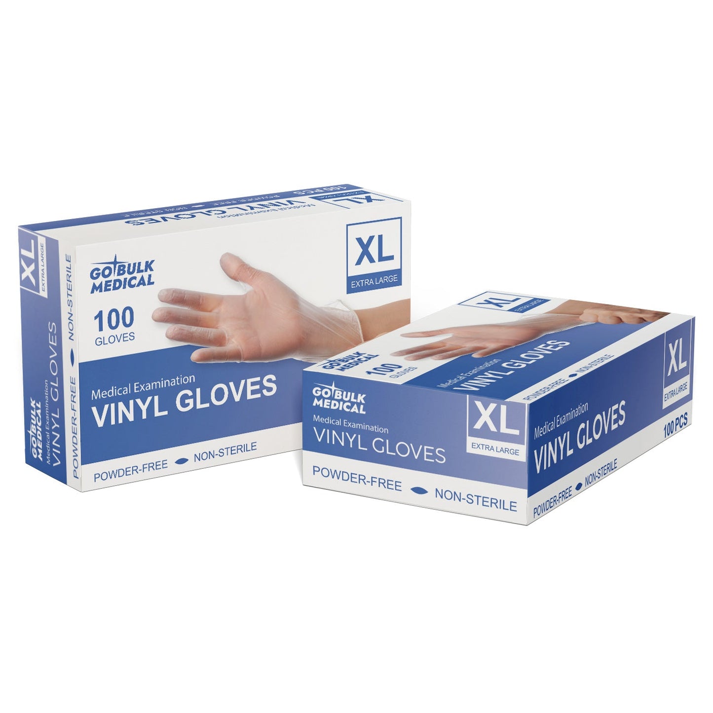 Vinyl Gloves Case of 1000 4.3 mil Thick Powder-Free Heavy Duty Disposable Gloves