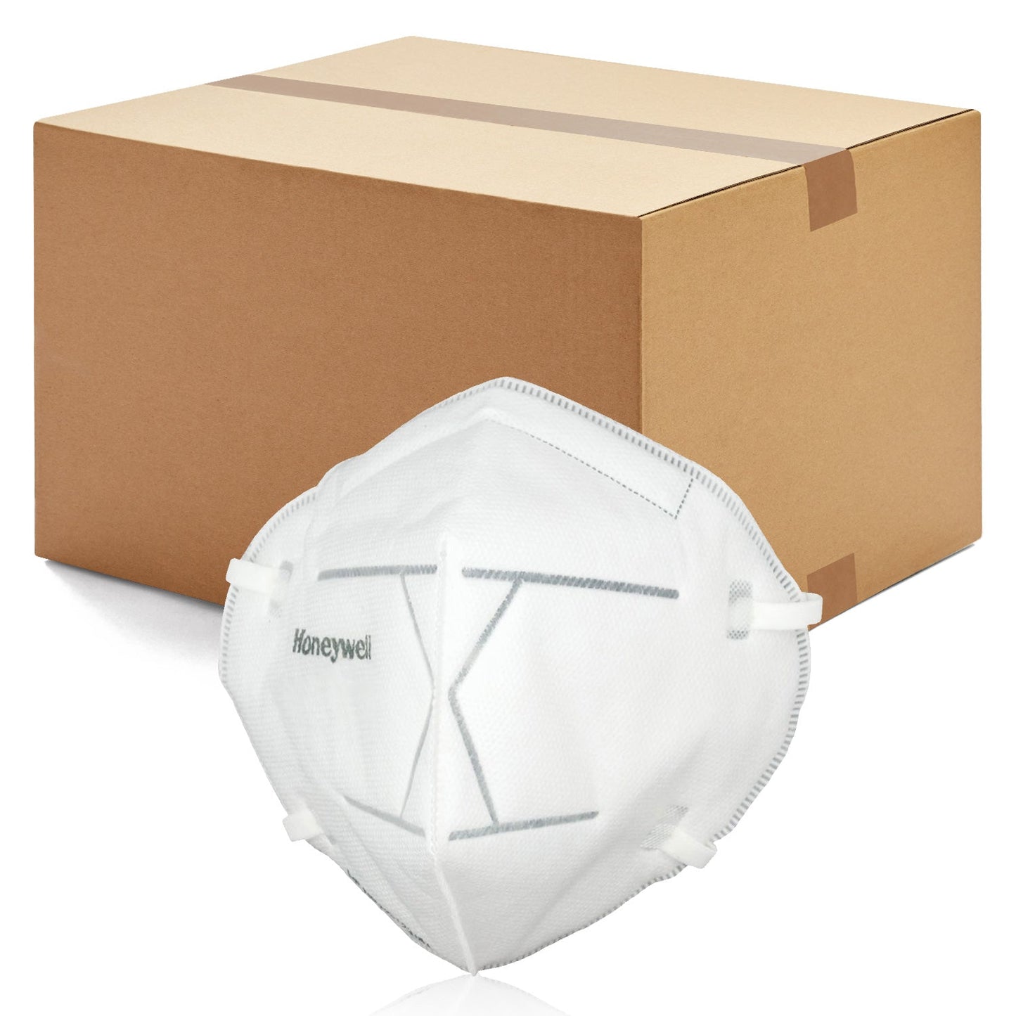 Honeywell 600pcs DF300 Flatfold Disposable Particulate Respirator N95 Face Mask, Regular Size