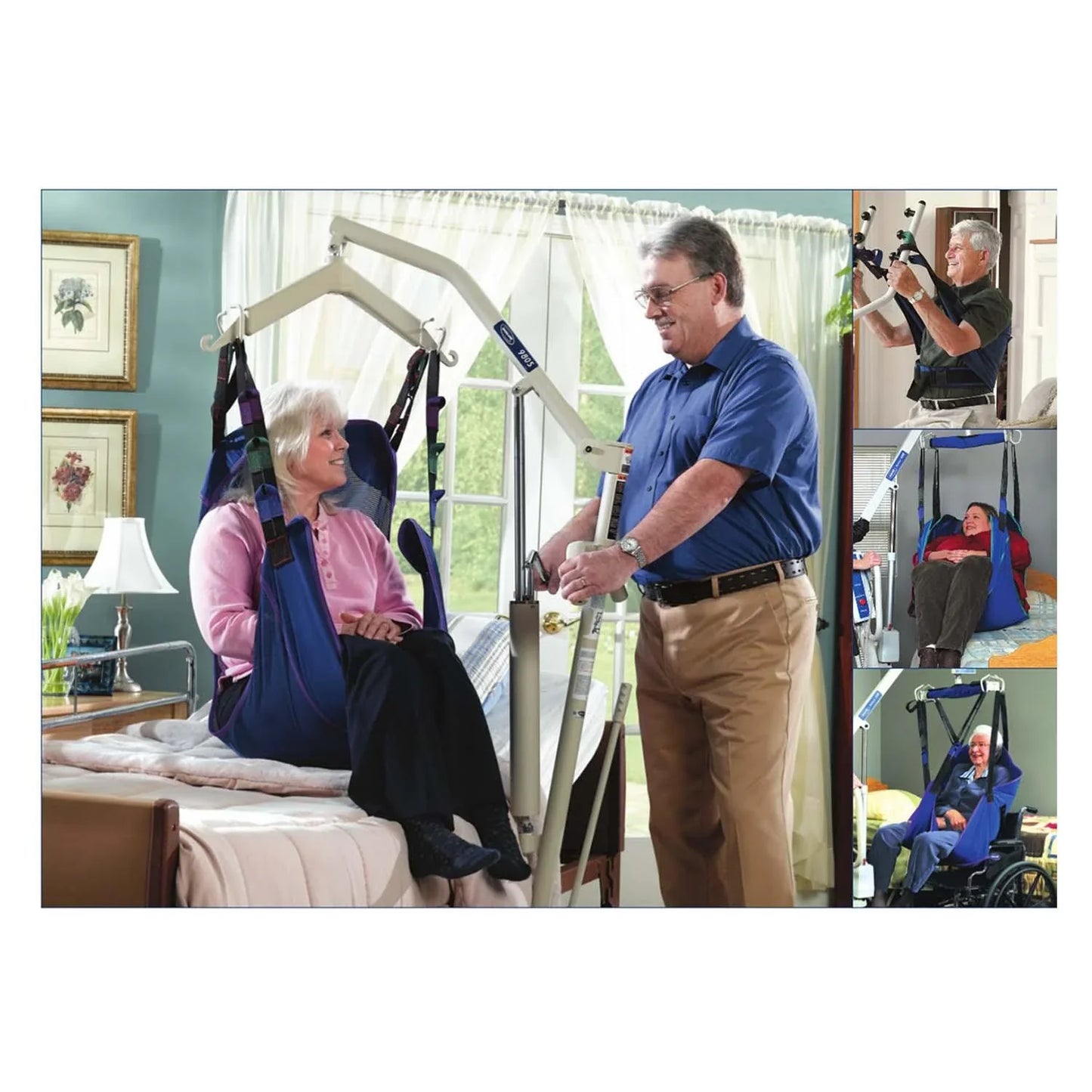 Invacare Standard Sling with Commode Opening for Patient Lifts, Mesh Polyester Fabric