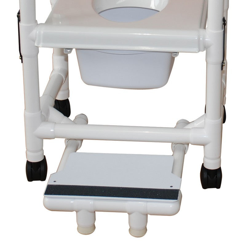 MJM International - Optional Sliding footrest with front foot supports for 18' Shower Chair