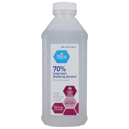 MedPride Isopropyl Rubbing 70%  Alcohol - 16oz -  Case of 24