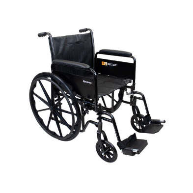 Dynaride DynaRide S2 Wheelchair - 20" x 16" w/ Detach Full Arm FR, Silver Vein, 1pc/cs