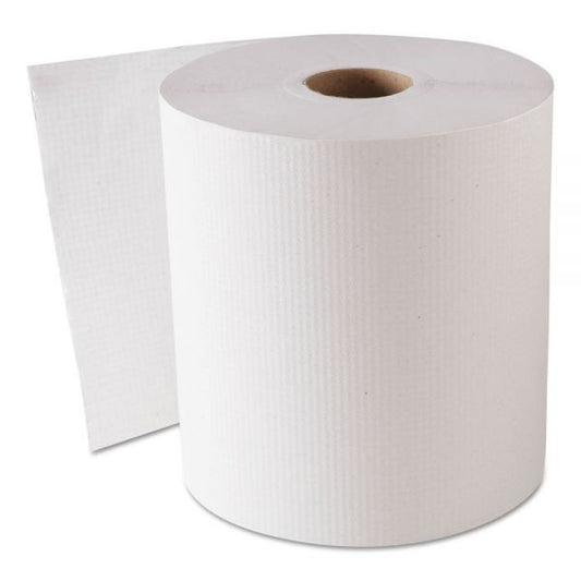 Amstar ROLL TOWEL WHITE 8inch x 800ft (6 Pack)