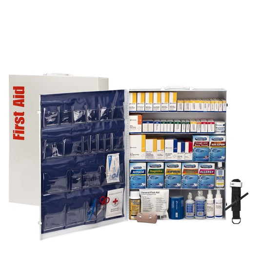 First Aid Only 150 Person ANSI B 5 Shelf First Aid Cabinet, ANSI 2021 Compliant
