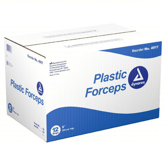 Dynarex Plastic Thumb Forceps Bulk, 4.25" (3000 Count)