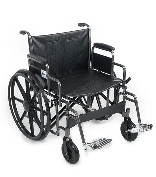 Hemi-Height Manual Wheelchair with Detachable Desk Arms: Low Seat for Foot Propulsion & Removable Leg Supports