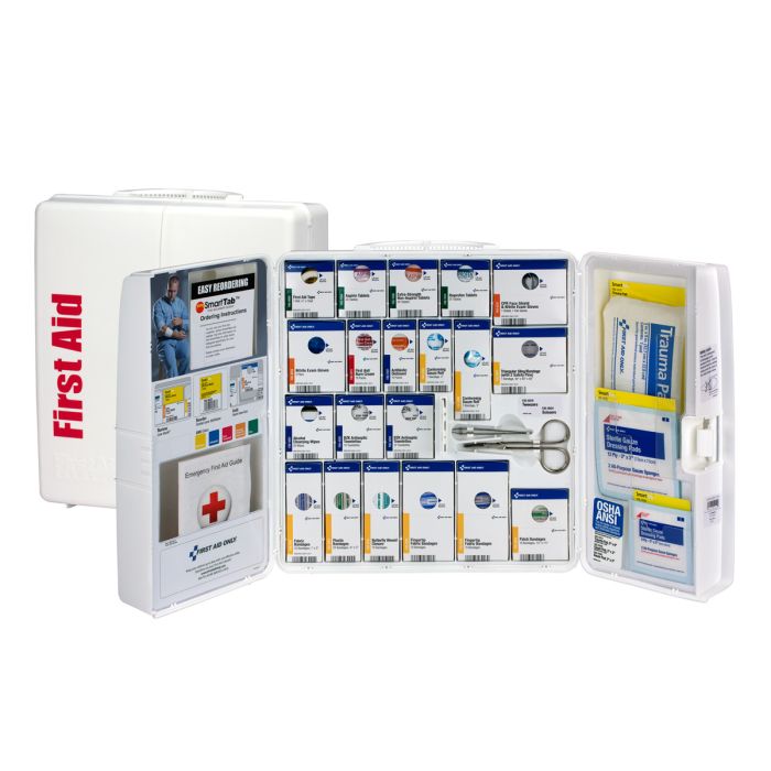First Aid Only 50 Person Large Plastic SmartCompliance First Aid Cabinet With Medications