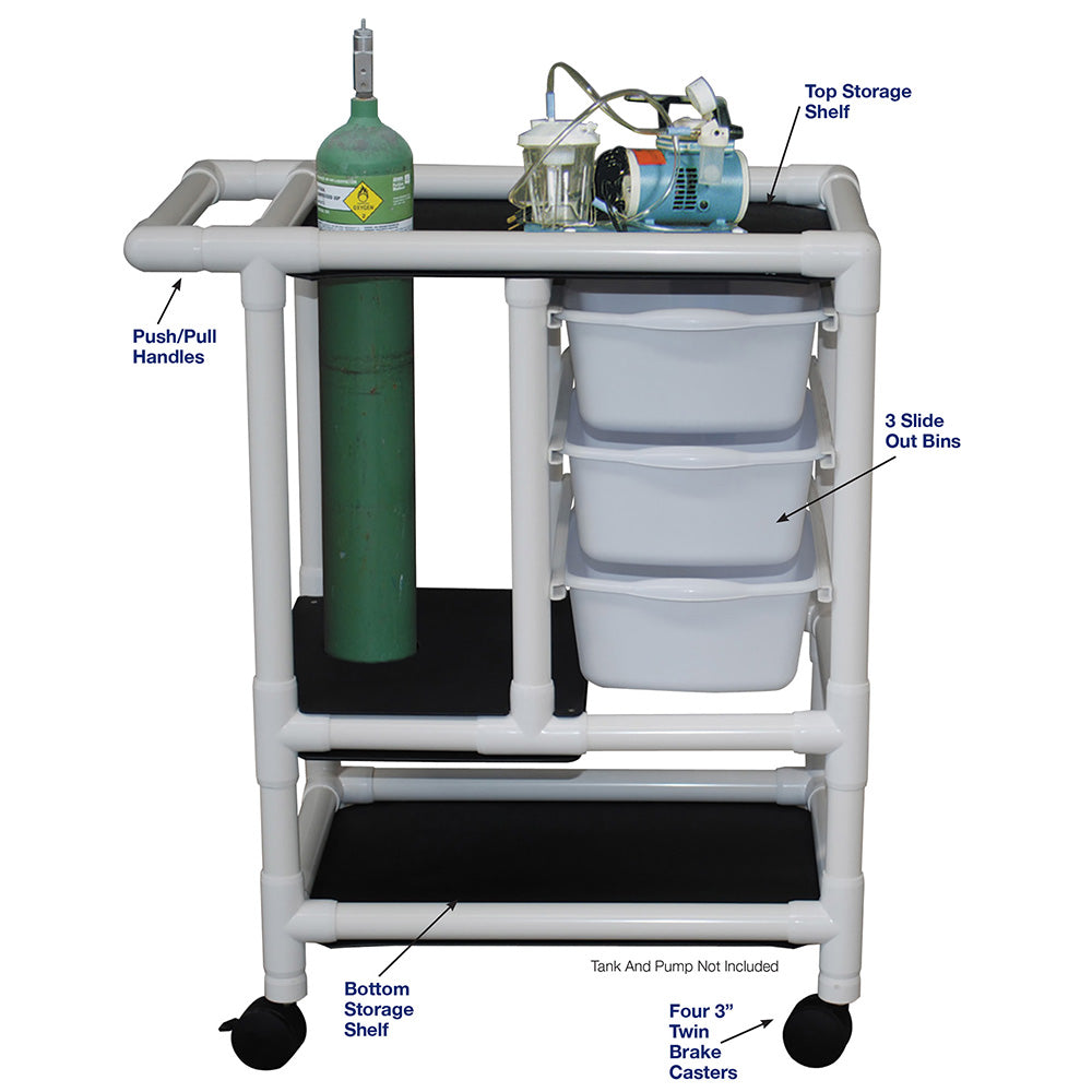 MJM International 1010-3TW Crash Cart
