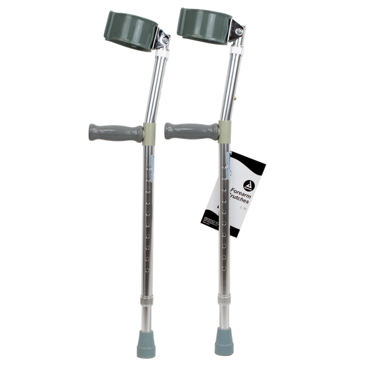 Dynarex Forearm Crutches - Adult, 5'0" - 6'2", 1pc/bag,6bags/cs