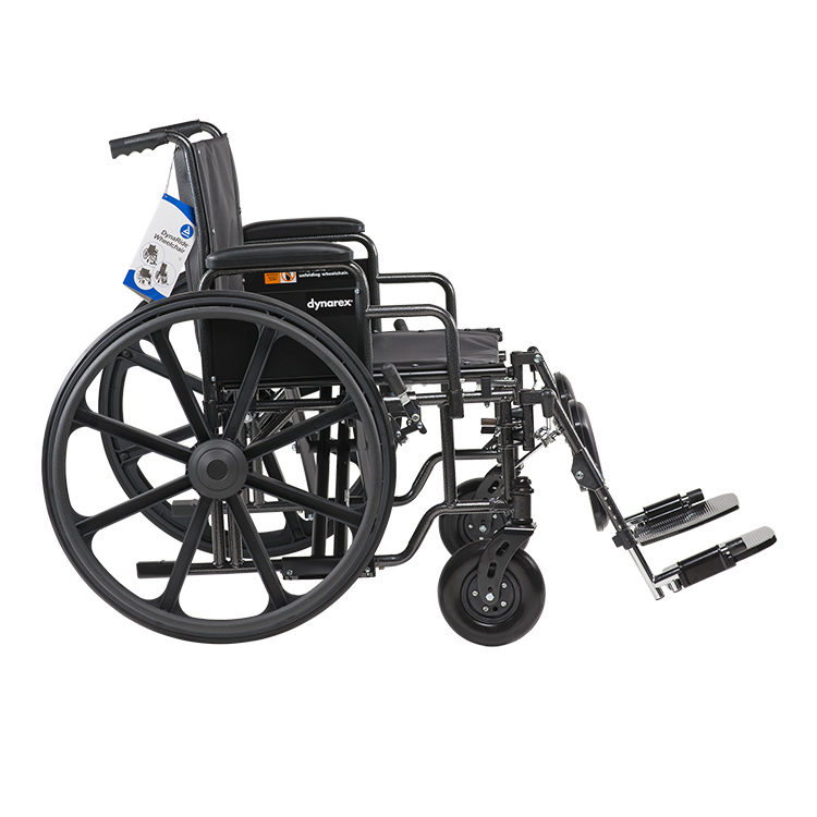 Bari+Max Bariatric Wheelchair 22" with Desk Arm Elevating Leg Rest, Silver Vein, 1pc/cs