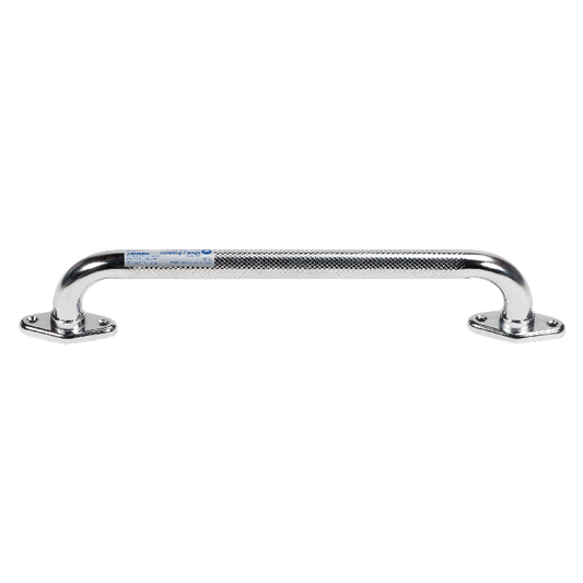 Dynarex Rotating Flange Knurled Grab Bar, 16", Silver, 1pc/bx