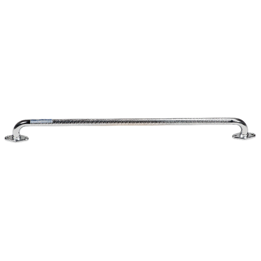 Dynarex Rotating Flange Knurled Grab Bar, 24", Silver, 1pc/bx