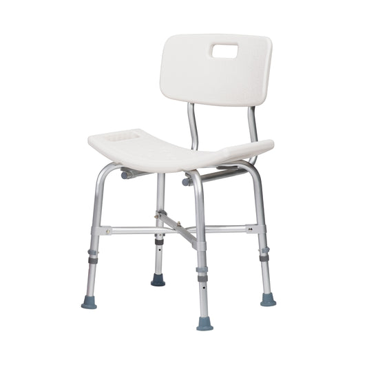 Bari+Max Bariatric Shower Chair w/ Back, White, 1pc/bx,4bx/cs