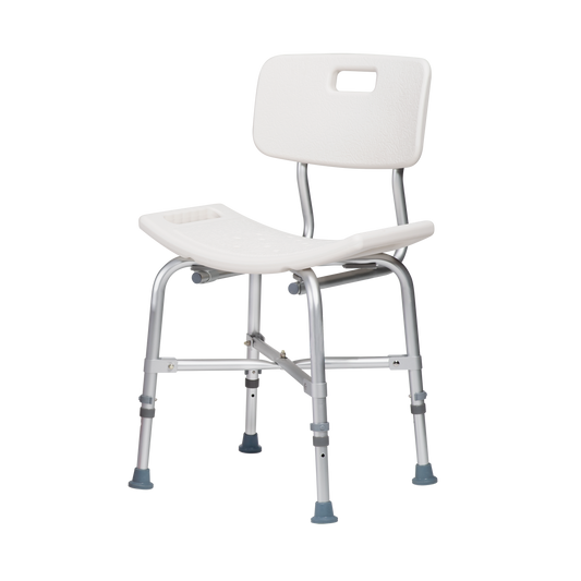 Bari+Max Bariatric Shower Chair w/ Back, White, 1pc/bx