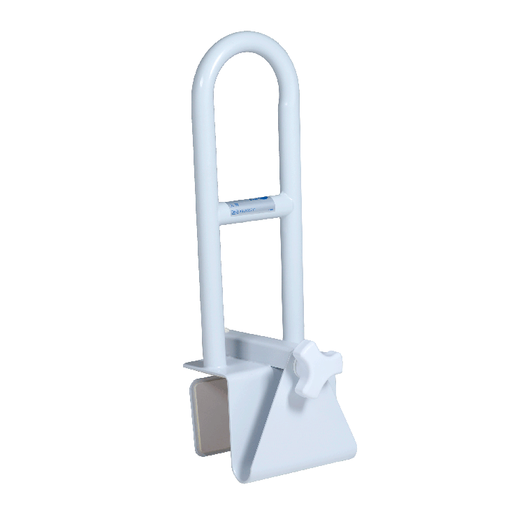 Dynarex Tub Rail - Adjustable Height Clamp-On, White, 1pc/bx,6bx/cs