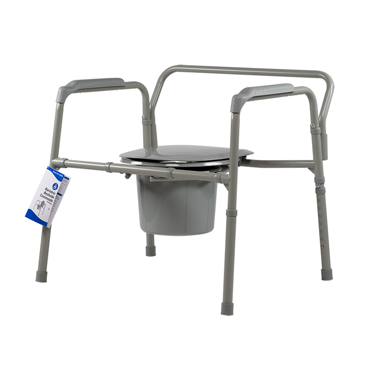 Bari+Max Bariatric Folding Commode, Steel, 1/cs