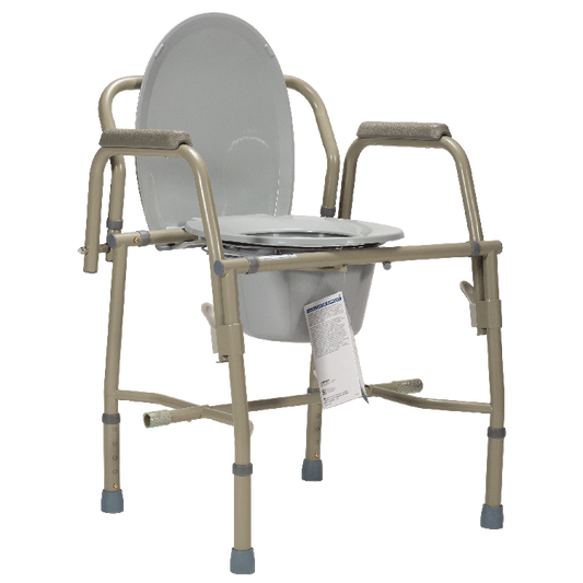 Dynarex Drop-Arm Commode, Steel, 1/cs