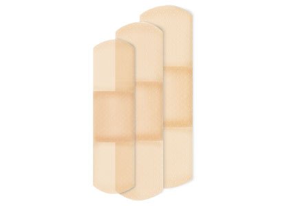 American® White Cross Adhesive Strip American® White Cross Assorted Sizes Plastic Assorted Shapes Sheer Sterile